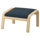 Підставка для ніг IKEA POANG березовий шпон / Hillared темно-синя (291.978.88) - зображення 1