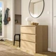 Комод IKEA MALM білений дубовий шпон (804.035.64) - зображення 3