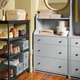 Комод з 3 шухлядами і полицею IKEA HAUGA сірий (204.569.04) - изображение 6