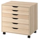 Комод на колесах IKEA ALEX біла морилка/імітація. дуб (504.735.44) - зображення 1