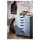 Комод на колесах IKEA ALEX сіро-бірюзовий (504.834.49) - зображення 4