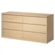 Комод IKEA MALM білений дубовий шпон (904.035.87) - изображение 1