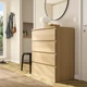 Комод IKEA MALM білений дубовий шпон (704.035.74) - зображення 4
