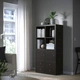 Стелаж з 4 вставками IKEA KALLAX 77х147 см чорно-коричневий (292.783.04) - изображение 3