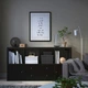 Стелаж з 4 вставками IKEA KALLAX 77х147 см чорно-коричневий (292.783.04) - изображение 4