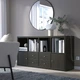 Стелаж з 4 вставками IKEA KALLAX 77х147 см чорно-коричневий (292.783.04) - изображение 5