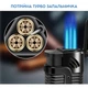 Потрійна турбо-запальничка з можливістю заправки бутаном Triple Torch Lighter (чорна) - зображення 2