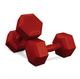 Гантели для фитнеса композитные Hop-Sport HS-C050DS 2х5кг красный - изображение 2