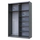 Шкаф купе Doros G-Caiser Графит Дуб Евок 1 ДСП / 1 Зеркало 160х60х240 (42005072) - изображение 2