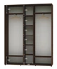 Шафа-купе тридверна Алекса 180*45*240 Горіх селект кам'яний 3 двері Дзеркало ШК-04 - зображення 2