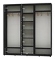 Шкаф-купе трехдверный Алекса 230*60*240 Бетон темный ДСП/Зеркало/ДСП ШК-04 - изображение 2
