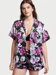Піжама Victoria’s Secret Black Floral Satin Short PJ розмір XS - зображення 1