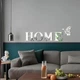 Дзеркальні пластикові наклейки букви 18 см висота HOME з метеликом - зображення 3