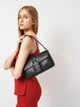 Сумка багет женская из натуральной кожи средняя Michael Kors 30S4SBAL2L-001 Черная (196237767882) - изображение 2
