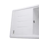 Мийка для кухні GLOBUS LUX гранітна LUGANO 780x435мм прямокутна врізна без сифону біла 000010664 - зображення 3