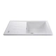 Мийка для кухні GLOBUS LUX гранітна LUGANO 780x435мм прямокутна врізна без сифону біла 000010664 - зображення 4