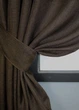 Комплект коротких штор VR-Textil Лен Мешковина № 107ш 130х170 см 2 шт Венге (35-0130) - изображение 3