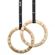 Кільця гімнастичні для Кросфіту WOODEN GYM RINGS EZOUS (стрічки-поліестер (PL), р-р 5м х 2,5см, кільця-дерев'яні, d-28мм, вага кілець 600 гр. пара) (E-03) - изображение 1