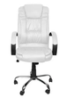 Компьютерное офисное кресло с эко кожи Malatec 8984 белое - изображение 2