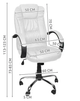 Компьютерное офисное кресло с эко кожи Malatec 8984 белое - изображение 10