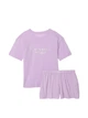 Пижама женская хлопок шорты+футболка Victoria's Secret 26748529 S Cиреневая - изображение 3