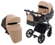 Коляска 2 в 1 Bair Kiwi Plus ECO BKP-18/15 капучіно/чорний - зображення 1
