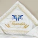 Крыжма для мальчика Family Tradition муслин с вышивкой 100х100 см белая Поющие ласточки - изображение 2
