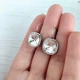 Сережки Hand Made черненные с прозрачными кристаллами Swarovski - изображение 2