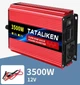 Інвертор 12В 220В Tataliken 3500W з розеткою, чистий синус - зображення 2