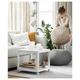 Журнальний столик на колесах IKEA TINGBY 64х64 см білий (202.959.25) - изображение 8