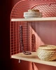 Настінна полиця з місцем для збергіання IKEA SVENSHULT 41х20 см коричнево-червона/білений дуб (804.000.75) - зображення 5