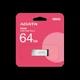 Flash A-DATA USB 3.2 UR 350 64Gb Silver/Black - зображення 5