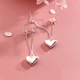 Сережки гвоздики у формі серця сріблясті біжутерія Fashion Jewelry (II) 32522 - зображення 4