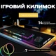 Ігровий килимок для миші та клавіатури з підсвічуванням RGB 80х30 см LED Frame Чорний | 752364 - зображення 2