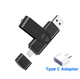 Флешка Jaster Plain 16Gb black OTG USB - Micro USB Flash Drive (перехідник Type-C USB в подарунок) Green - изображение 2