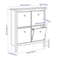 Тумба для взуття на 4 відділення IKEA HEMNES 107х22х101 см біла (601.561.21) - зображення 5
