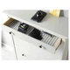 Тумба для взуття на 2 відділення IKEA HEMNES 89х30х127 см біла (201.695.59) - зображення 5