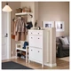 Тумба для взуття на 2 відділення IKEA HEMNES 89х30х127 см біла (201.695.59) - зображення 6
