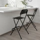 Розкладний барний стілець IKEA FRANKLIN 63 см чорний (504.064.65) - изображение 2