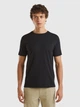 Футболка хлопковая длинная мужская United Colors of Benetton 3U53J1F15-100 2XL Черная (8032592609424) - изображение 1