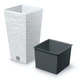 Цветочный горшок Prosperplast Фуру квадрат высокий 30*55см 35л белый DFSH300-S449 - изображение 2