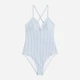 Купальник слитный женский H&M 061032270_stripes 46 Белый (6666000321879) - изображение 1