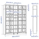 Книжкова шафа з дверцятами IKEA BILLY / OXBERG 200x30x237 см біла (490.178.34) - изображение 5