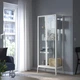 Скляна шафа / вітрина IKEA MILSBO 73х175 см біла (003.964.16) - изображение 2