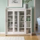 Сервант IKEA HAUGA 105х116 см білий (304.150.55) - изображение 7