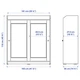 Сервант IKEA HAUGA 105х116 см сірий (804.150.48) - изображение 8