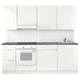 Кухня IKEA KNOXHULT 220х61х220 см глянцева біла (691.804.71) - зображення 2
