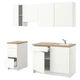 Кухня IKEA KNOXHULT 220х61х220 см біла (891.804.65) - зображення 1