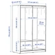 Шафа з розсувними дверима IKEA KLEPPSTAD 117х176 см (904.372.38) - зображення 6
