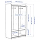 Шафа-купе IKEA HAUGA 118x55x199 см (604.072.71) - зображення 7